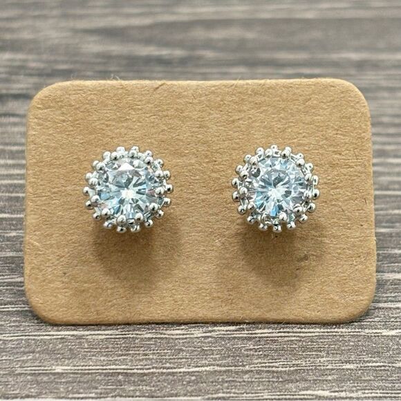 Austrian Crystal Crown Earrings - Picture 2 of 8